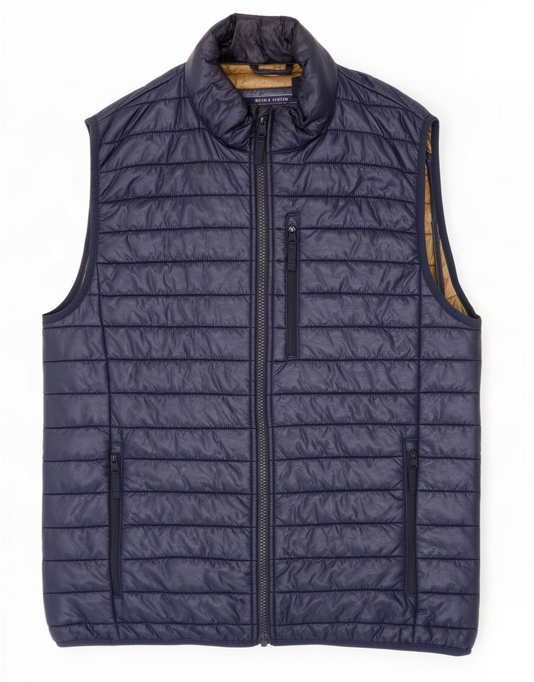 Gilet imbottito da uomo J. Crew UK 36 piccolo in nylon blu navy