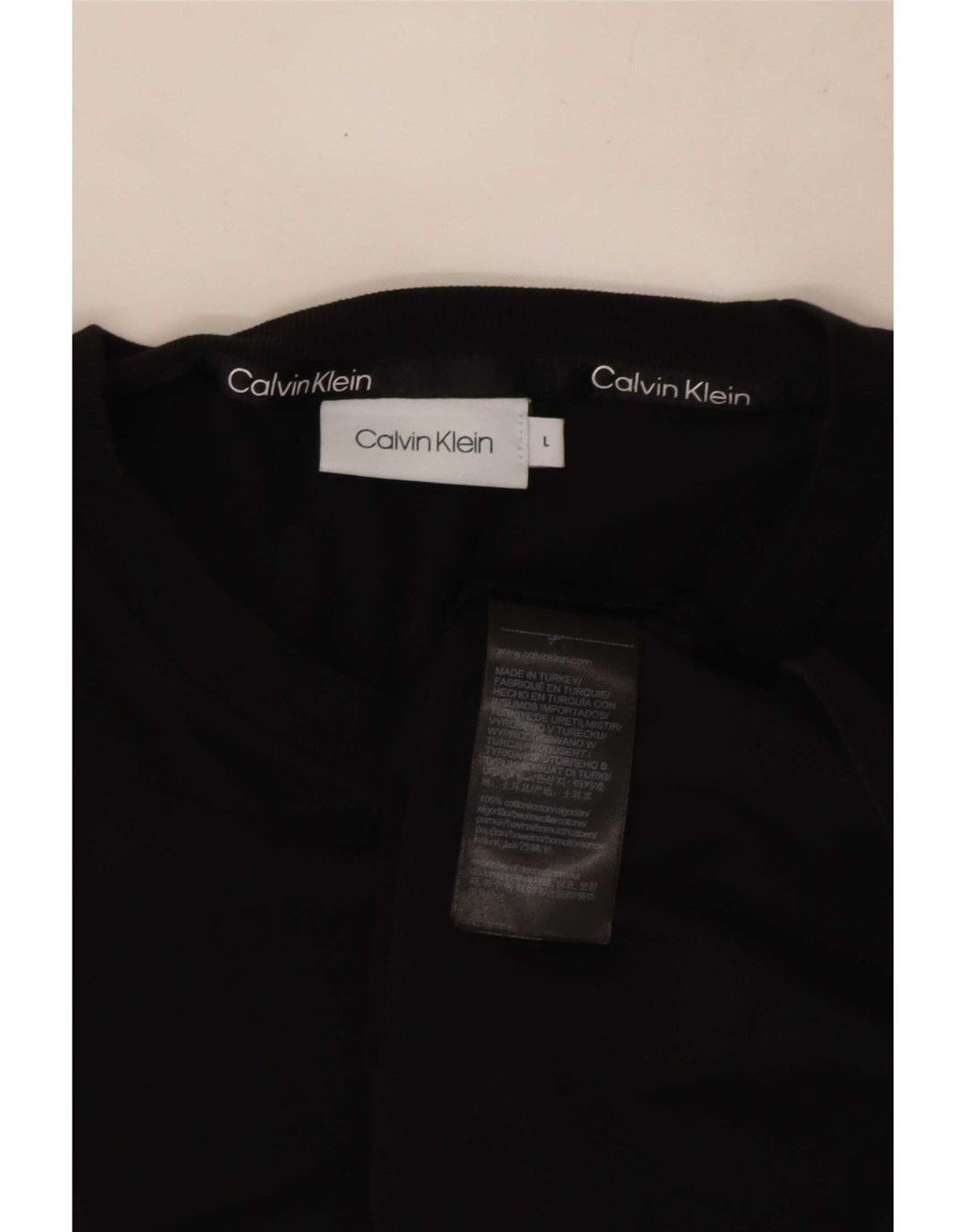 T-shirt grafica da uomo Calvin Klein Top grande in cotone nero