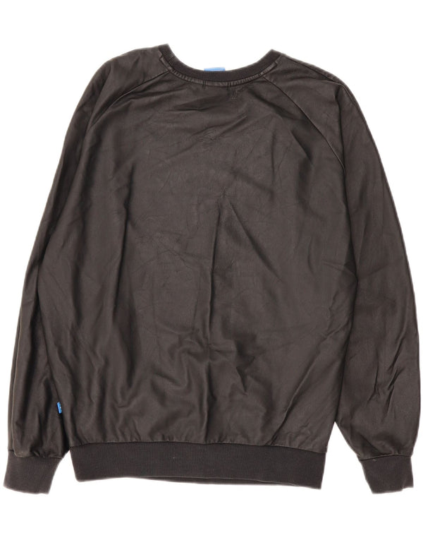 Felpa oversize con grafica da donna Adidas UK 8 Small Nera