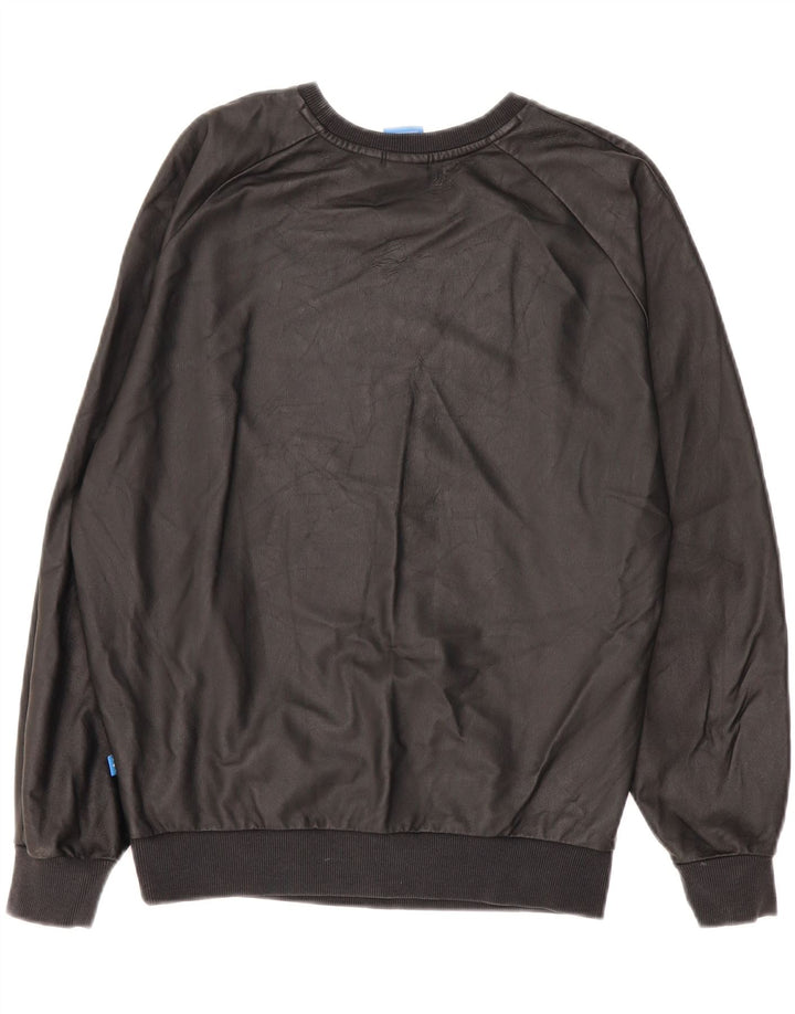 Felpa oversize con grafica da donna Adidas UK 8 Small Nera