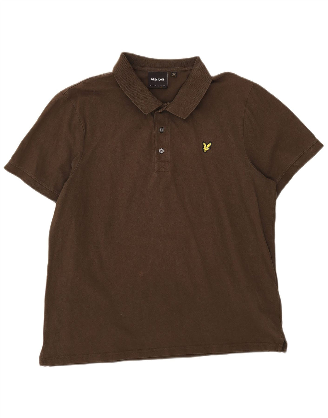 Polo da uomo Lyle & Scott XL in cotone kaki