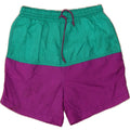 ORSO POETA  Mens Graphic Sport Shorts Medium Green Colourblock Vintage Orso Poeta and Second-Hand Orso Poeta from Messina Hembry 