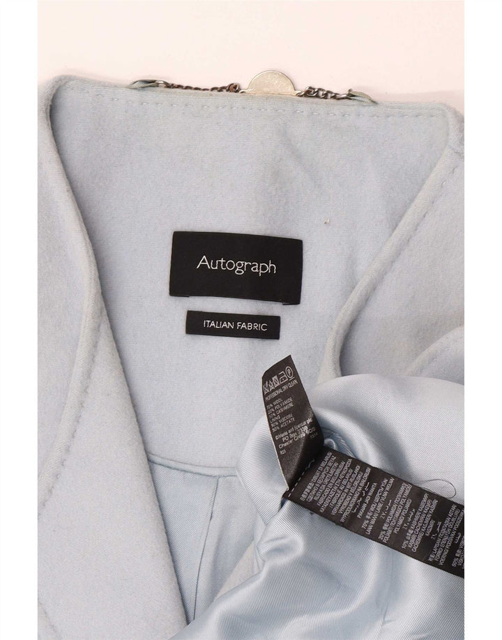 Cappotto autografo da donna Marks & Spencer UK 12 blu medio classico