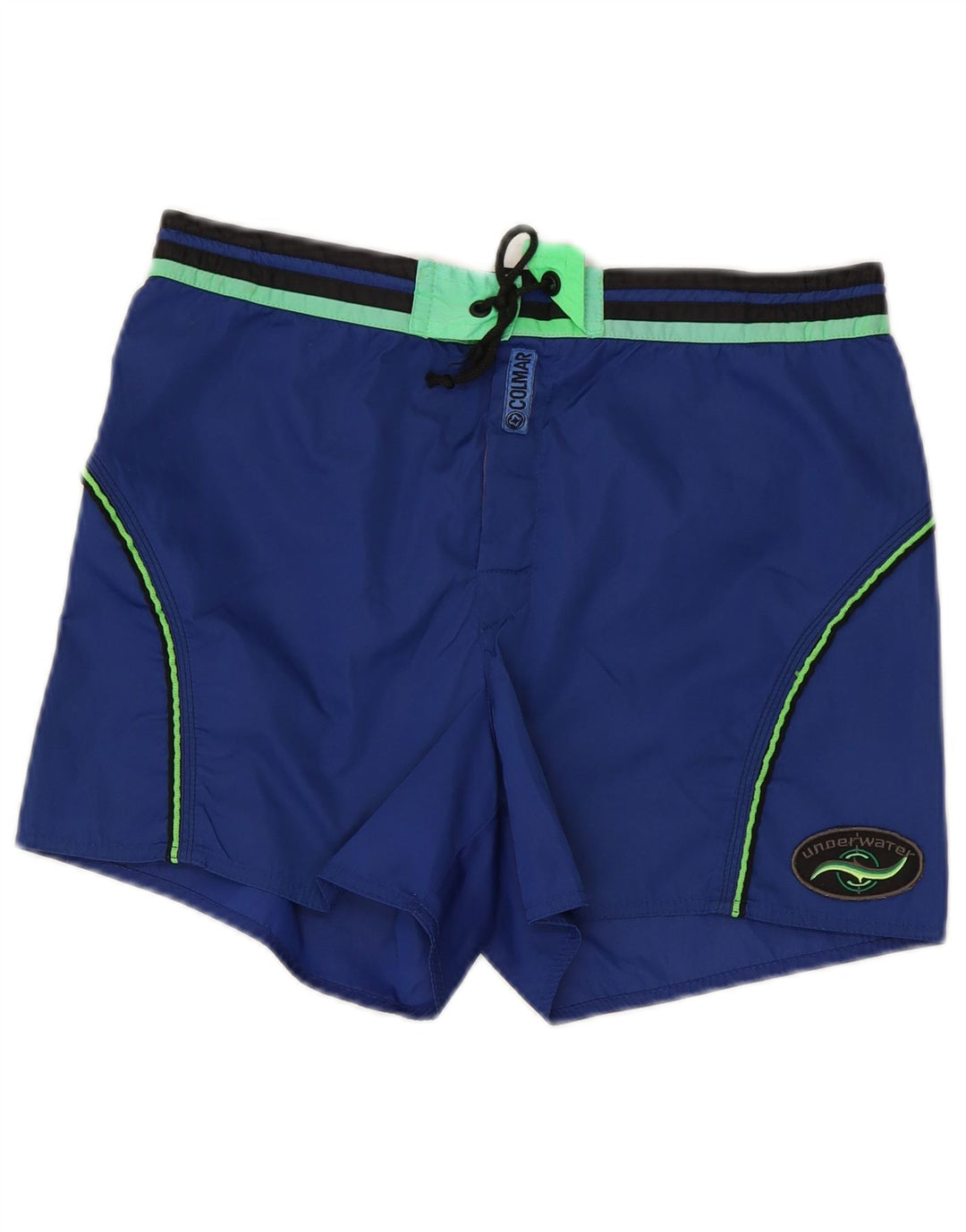 Pantaloncini da bagno da uomo Colmar in poliammide a righe blu medio