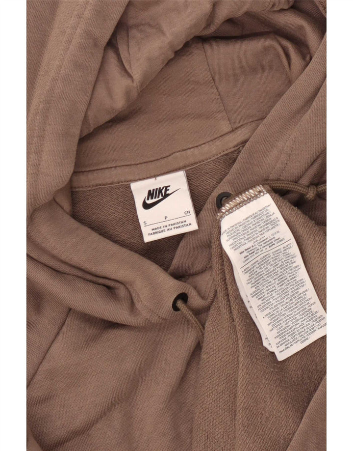Felpa con cappuccio da uomo Nike Small in cotone marrone