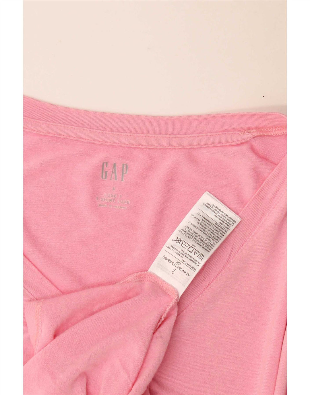 Gap T-shirt da donna Top UK 10 Small Rayon rosa