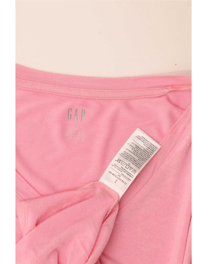 Gap T-shirt da donna Top UK 10 Small Rayon rosa