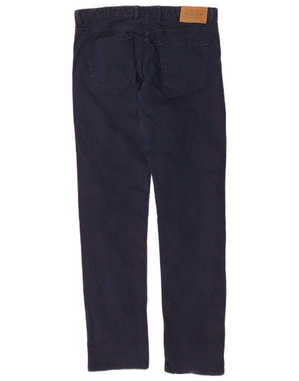 Pantaloni casual da uomo slim fit Massimo Dutti EU 42 Large W32 L32 Blu navy