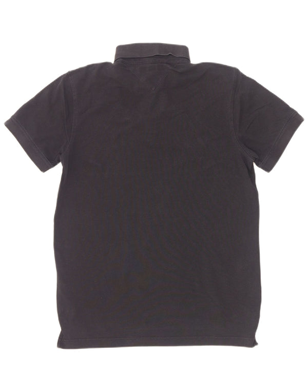 Polo da uomo Tommy Hilfiger piccola in cotone blu navy