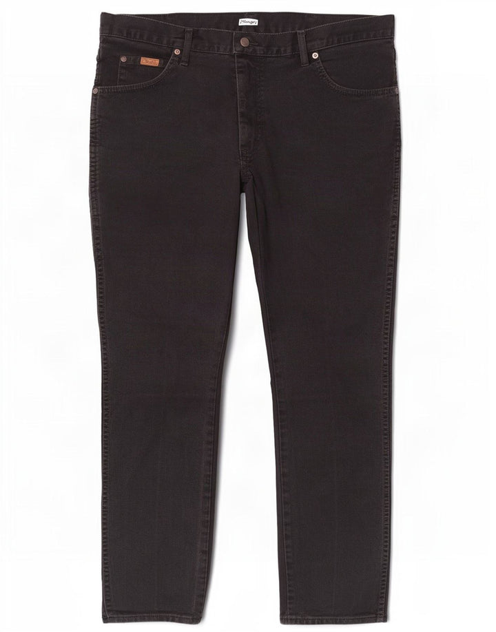 Jeans dritti da uomo Wrangler Texas W35 L30 cotone nero