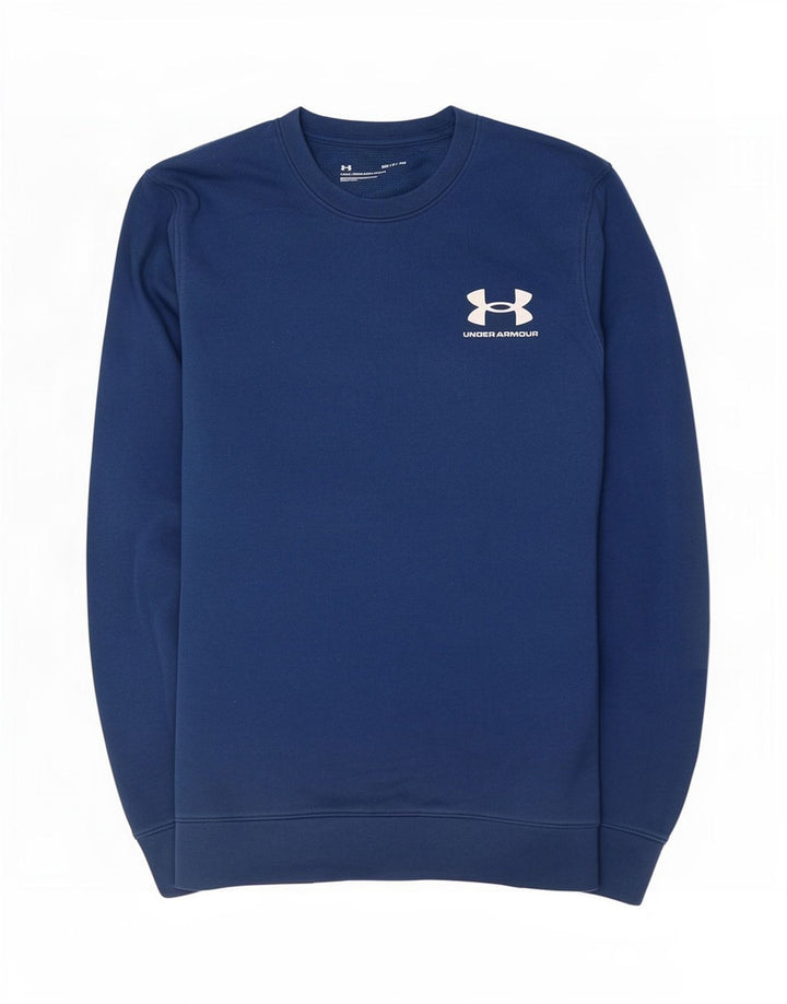 Felpa da uomo Under Armour Maglione piccolo cotone blu