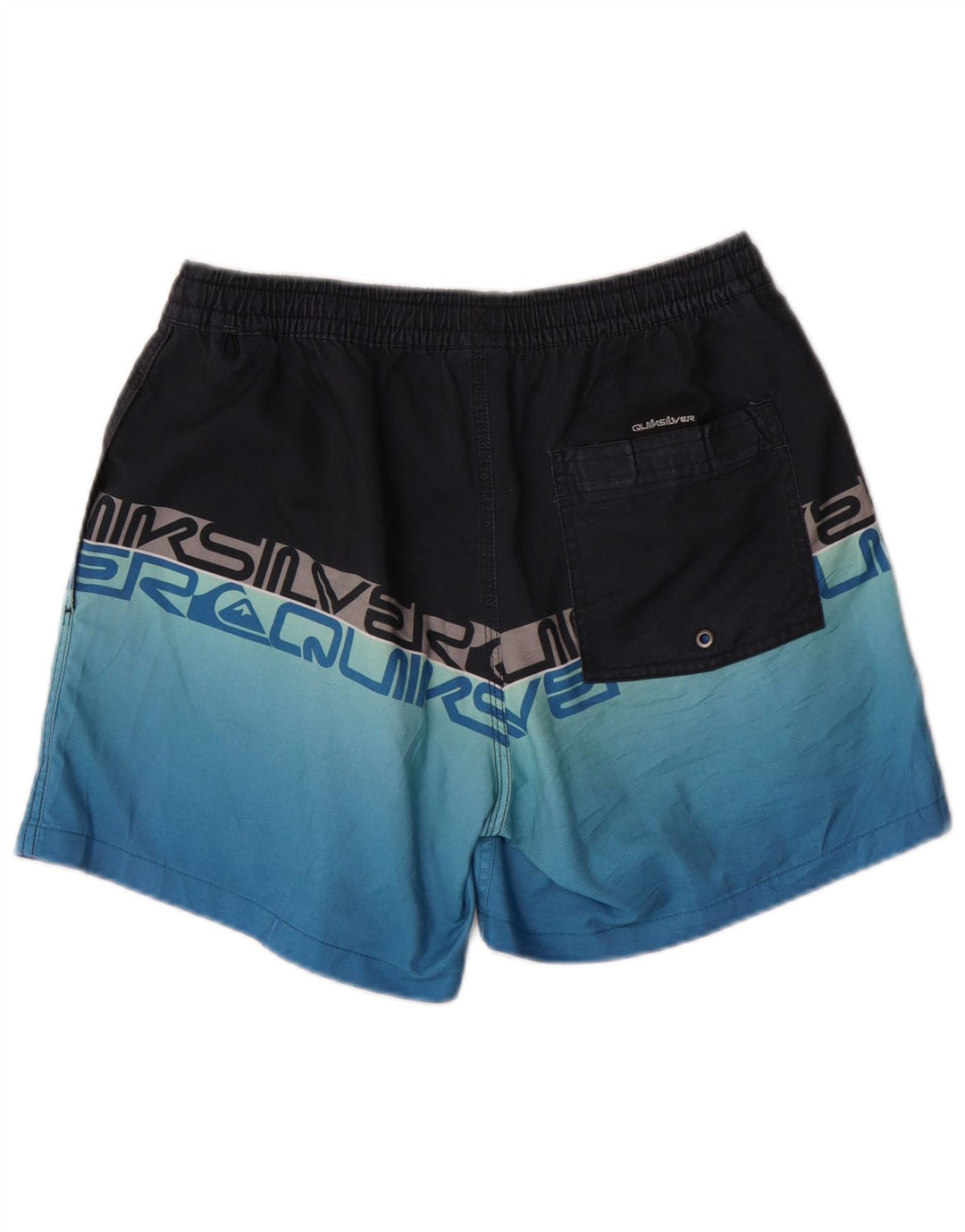 QUIKSILVER Pantaloncini da bagno grafici da uomo piccoli in poliestere color block blu