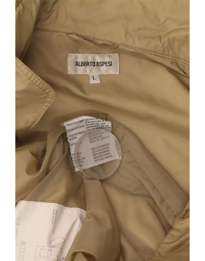 Alberto Aspesi Giacca da uomo con cappuccio UK 40 Large Verde Nylon