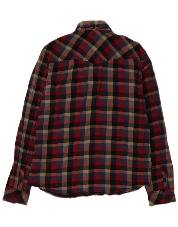 Levi's Camicia da uomo in flanella slim fit da boscaiolo, grande motivo a quadri multicolore