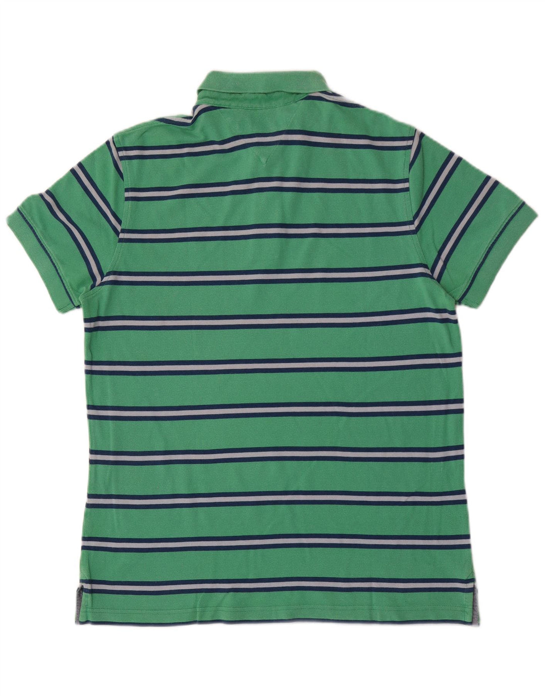 Polo da uomo su misura Tommy Hilfiger a righe verde medio