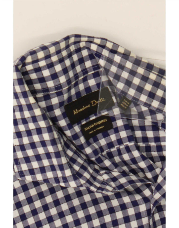 Camicia da uomo Massimo Dutti a quadretti blu navy medio