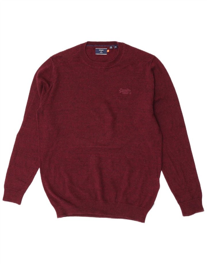 Maglione da uomo girocollo Superdry in cotone marrone medio
