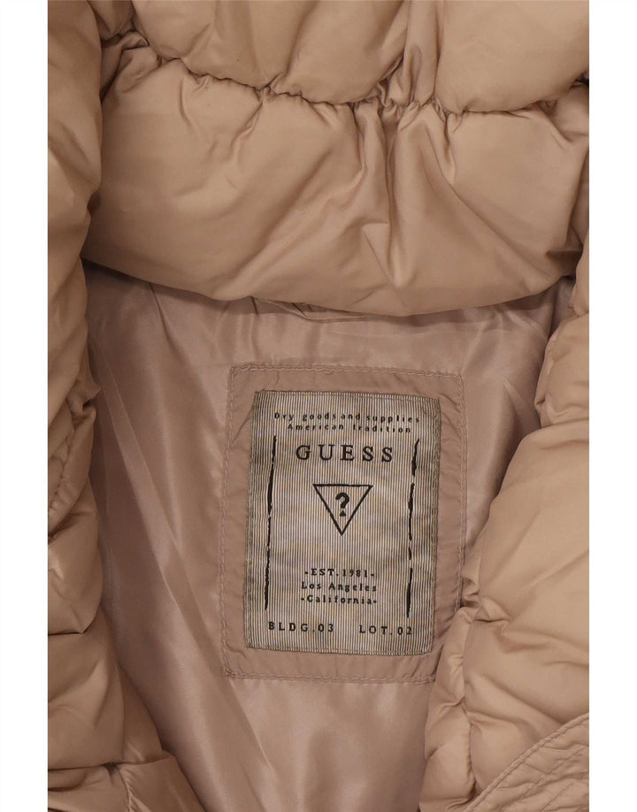 Giacca imbottita da donna Guess UK 12 Beige medio in poliammide