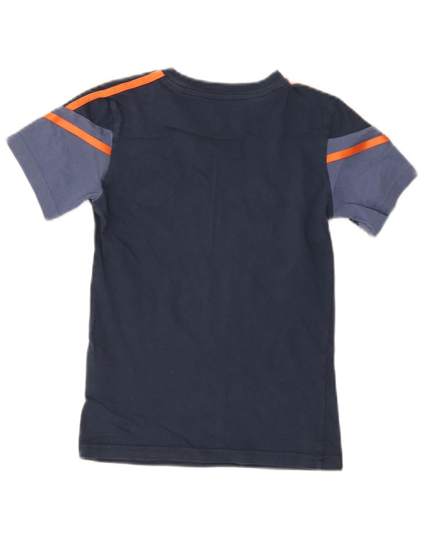 Maglietta grafica Adidas da ragazzo del Manchester United, 7-8 anni, blu navy