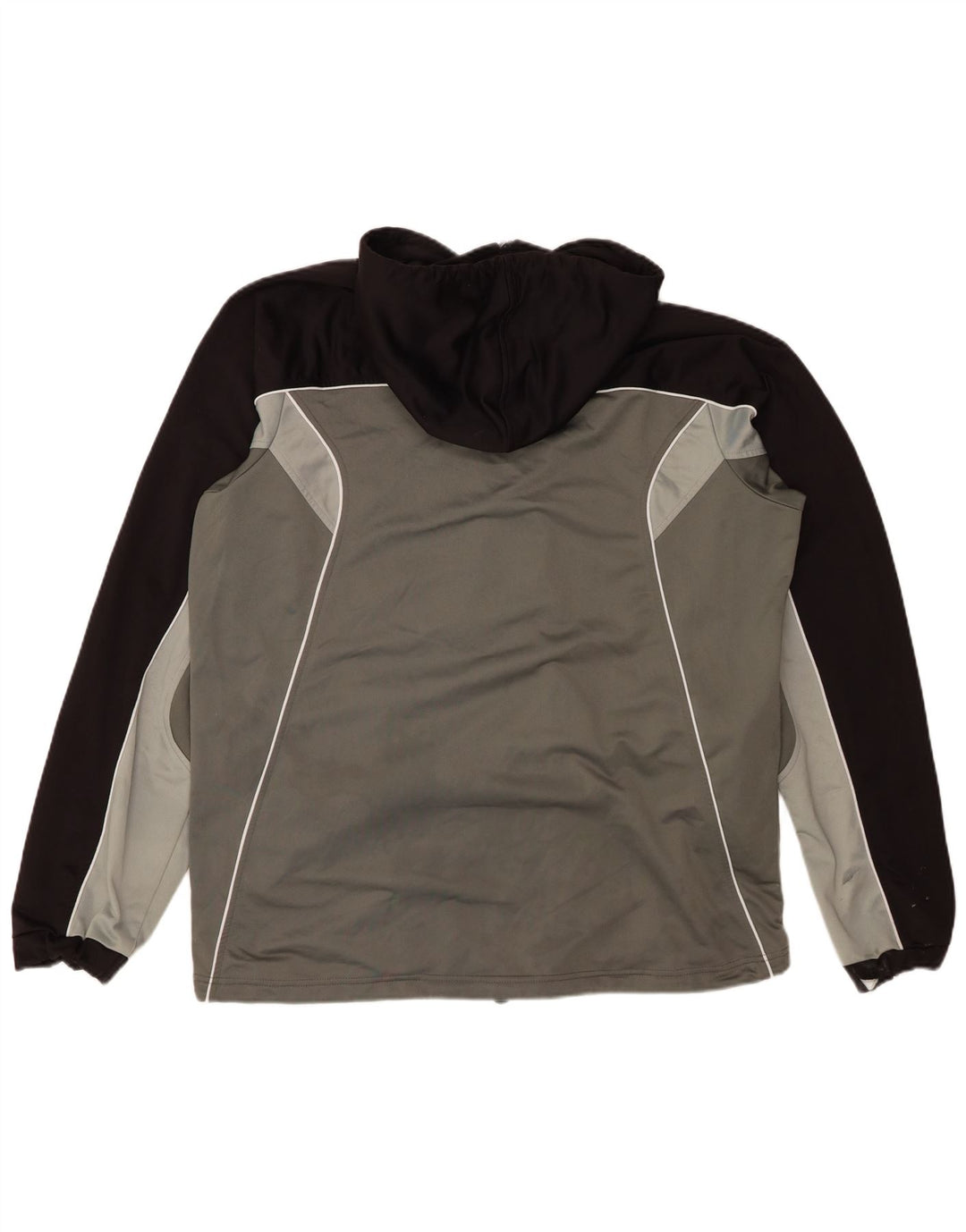 Felpa con cappuccio e zip ASICS da uomo XL grigio color block