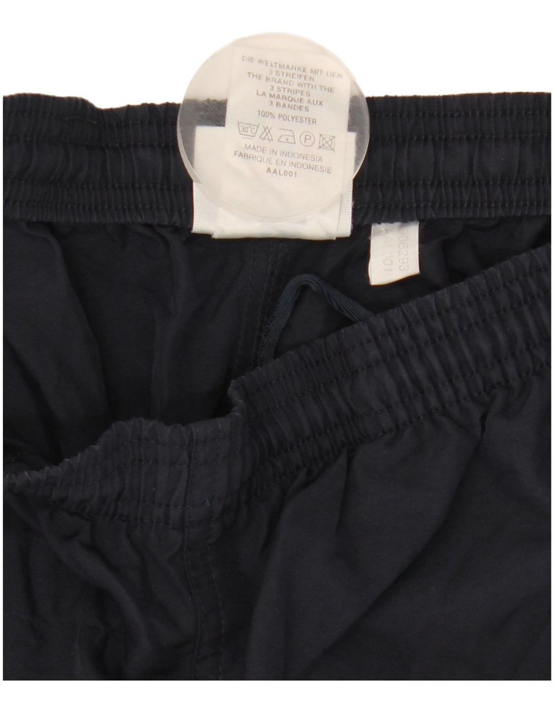 Pantaloncini sportivi Adidas da donna UK 12 medio blu navy poliestere