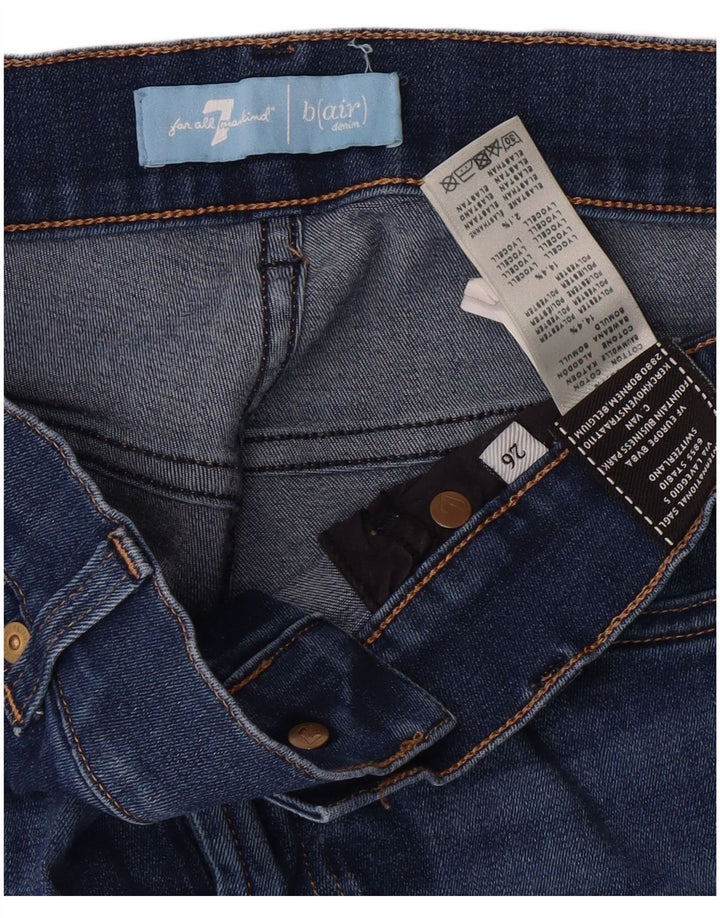 7 FOR ALL MANKIND Jeans svasati da donna W26 L35 cotone blu