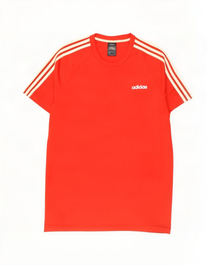 T-shirt Adidas Climalite da uomo, grande, in poliestere rosso