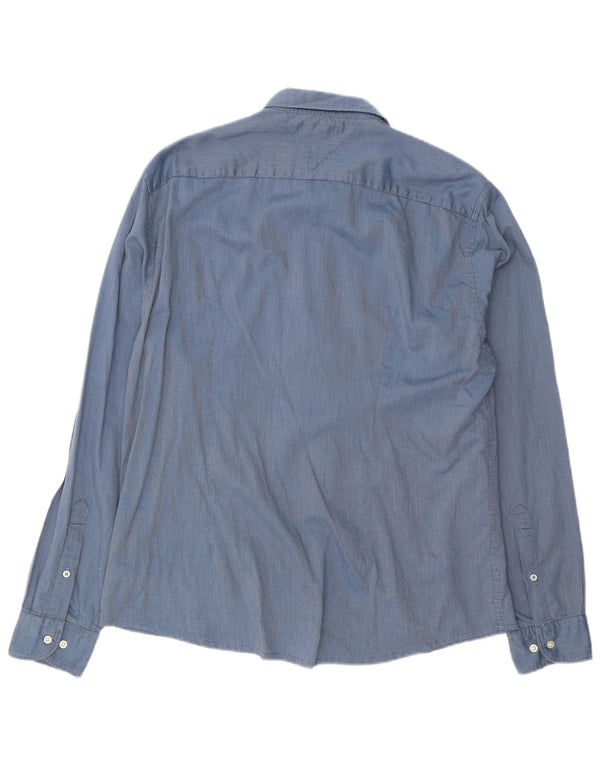 Camicia da uomo Tommy Hilfiger New York Fit XL in cotone blu