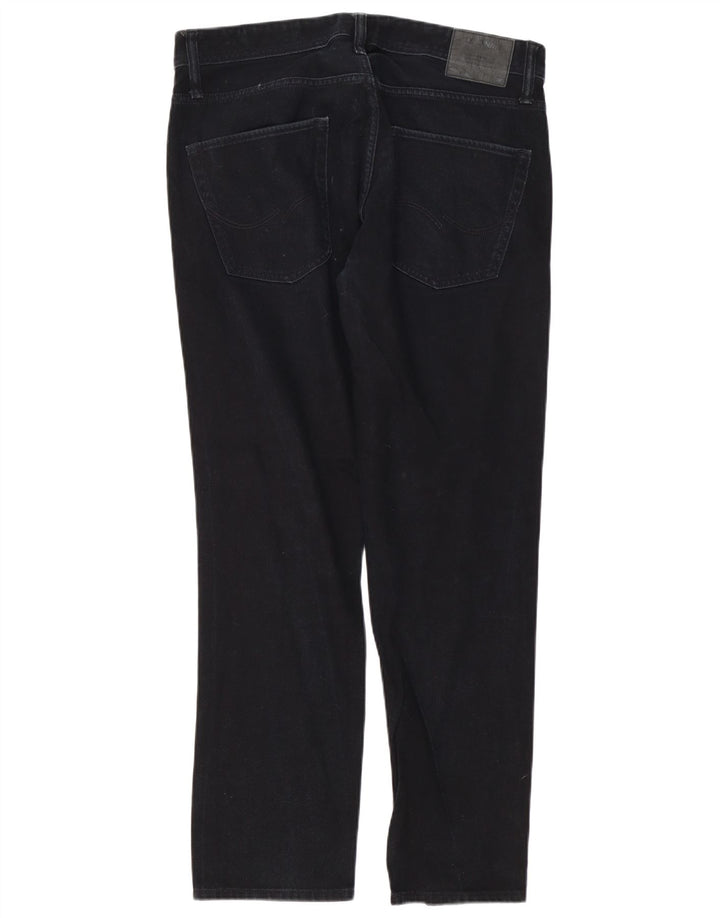 Jack & Jones Uomo Tim Slim Jeans W36 L32 Blu Navy Cotone