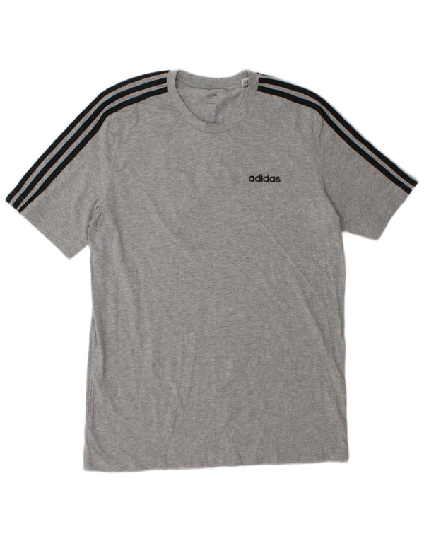 T-shirt Adidas da uomo Top Large in cotone grigio