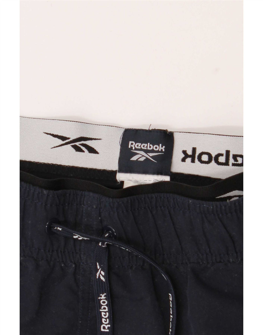 Pantaloncini sportivi Reebok da uomo con grafica media blu navy