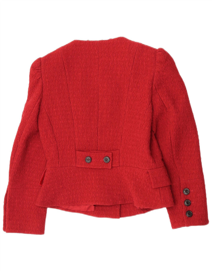 Giacca blazer corta da donna Karen Millen UK 12 Poliammide medio bordeaux
