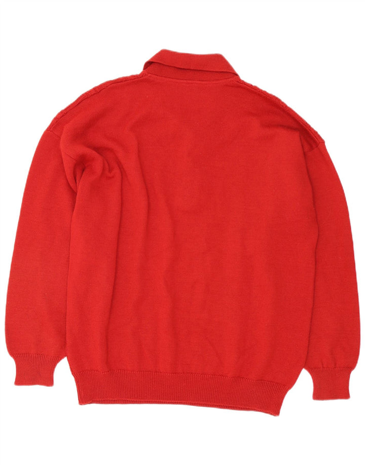 Maglione da uomo a collo alto Il Granchio, grande, in lana rossa