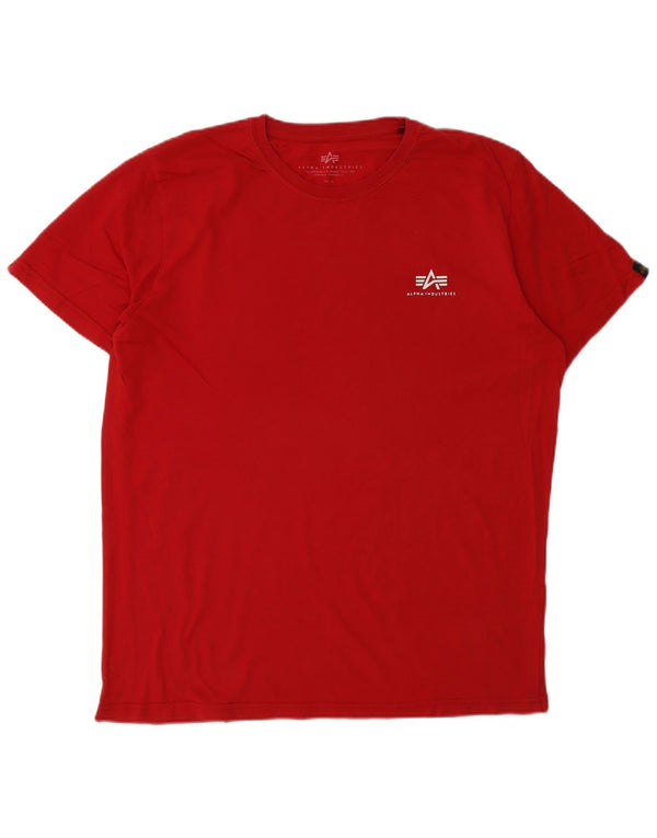 Alpha Industries Mens Graphic T-Shirt Top XL Red