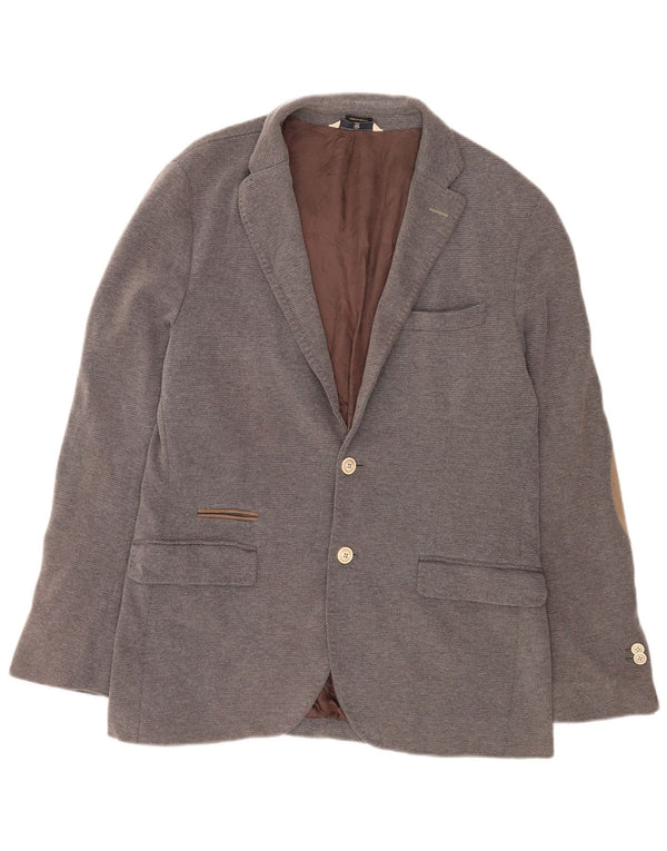 Giacca blazer da uomo a 2 bottoni Massimo Dutti EU 52 grande cotone grigio