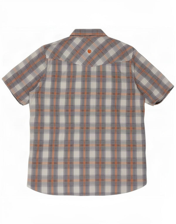 Camicia a maniche corte da uomo Fat Face XL in cotone a quadri multicolore