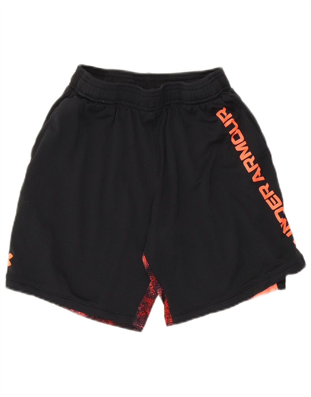 Pantaloncini sportivi grafici da ragazzo Under Armour 9-10 anni blocco colore nero medio