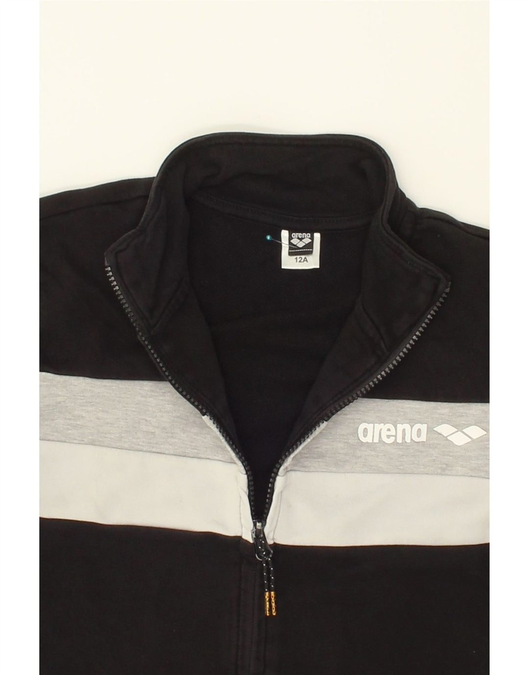 ARENA Boys Tracksuit Top Jacket 11-12 Years Black Colourblock Cotton Vintage Arena and Second-Hand Arena from Messina Hembry 