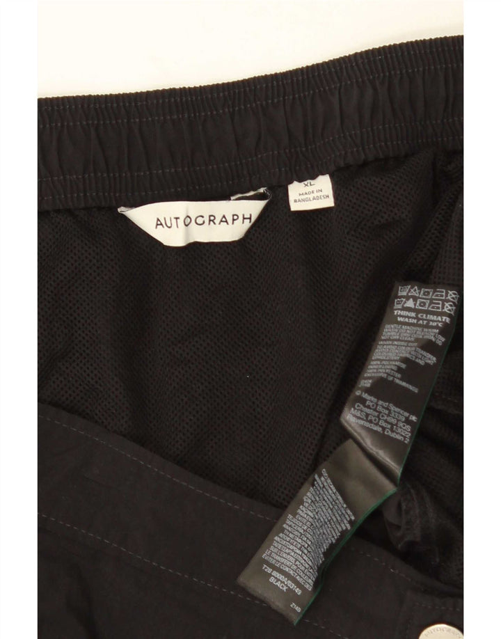 Pantaloncini chino Autograph da uomo Marks & Spencer XL W38 neri in poliammide