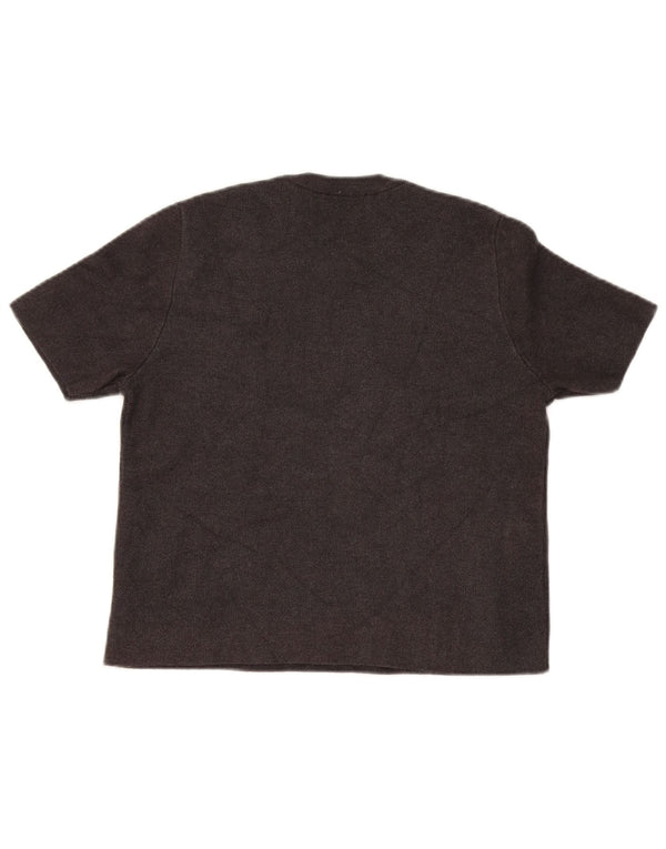 Maglione girocollo a maniche corte da donna Zara UK 14 Marrone medio