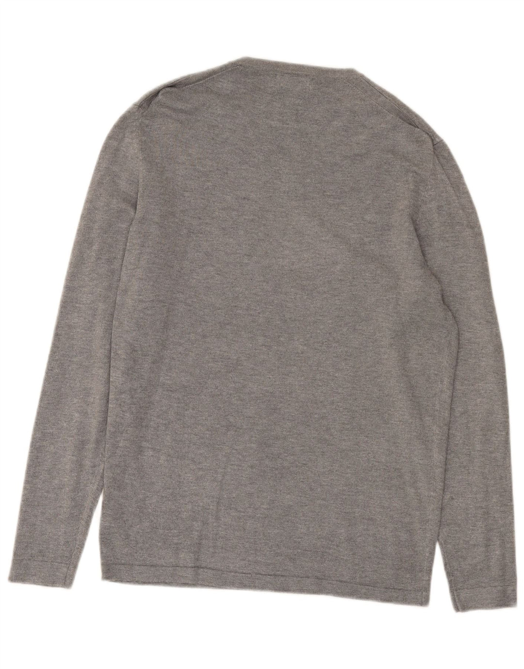 Maglione Zara da uomo con scollo a V grigio medio screziato