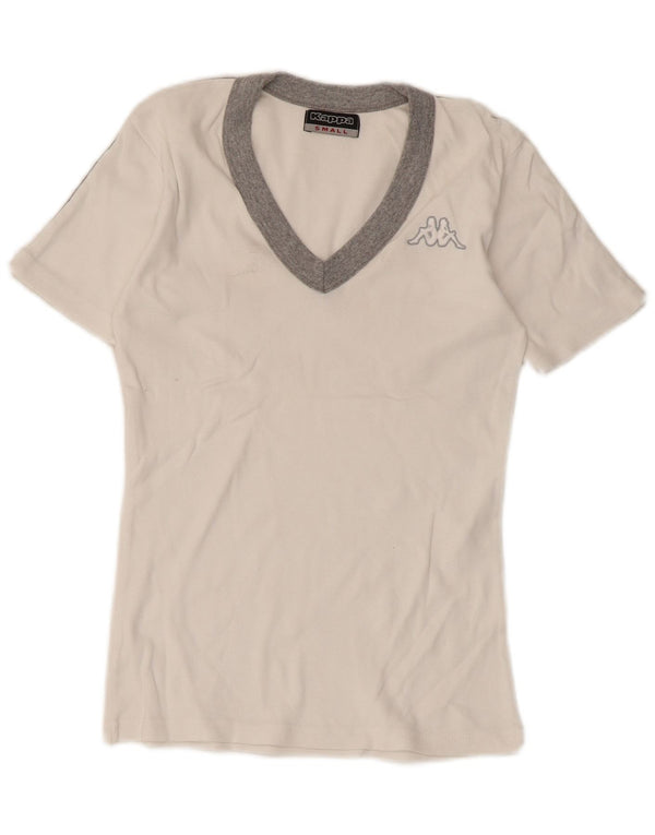 Maglietta Kappa da donna Top UK 8 Small White Colourblock