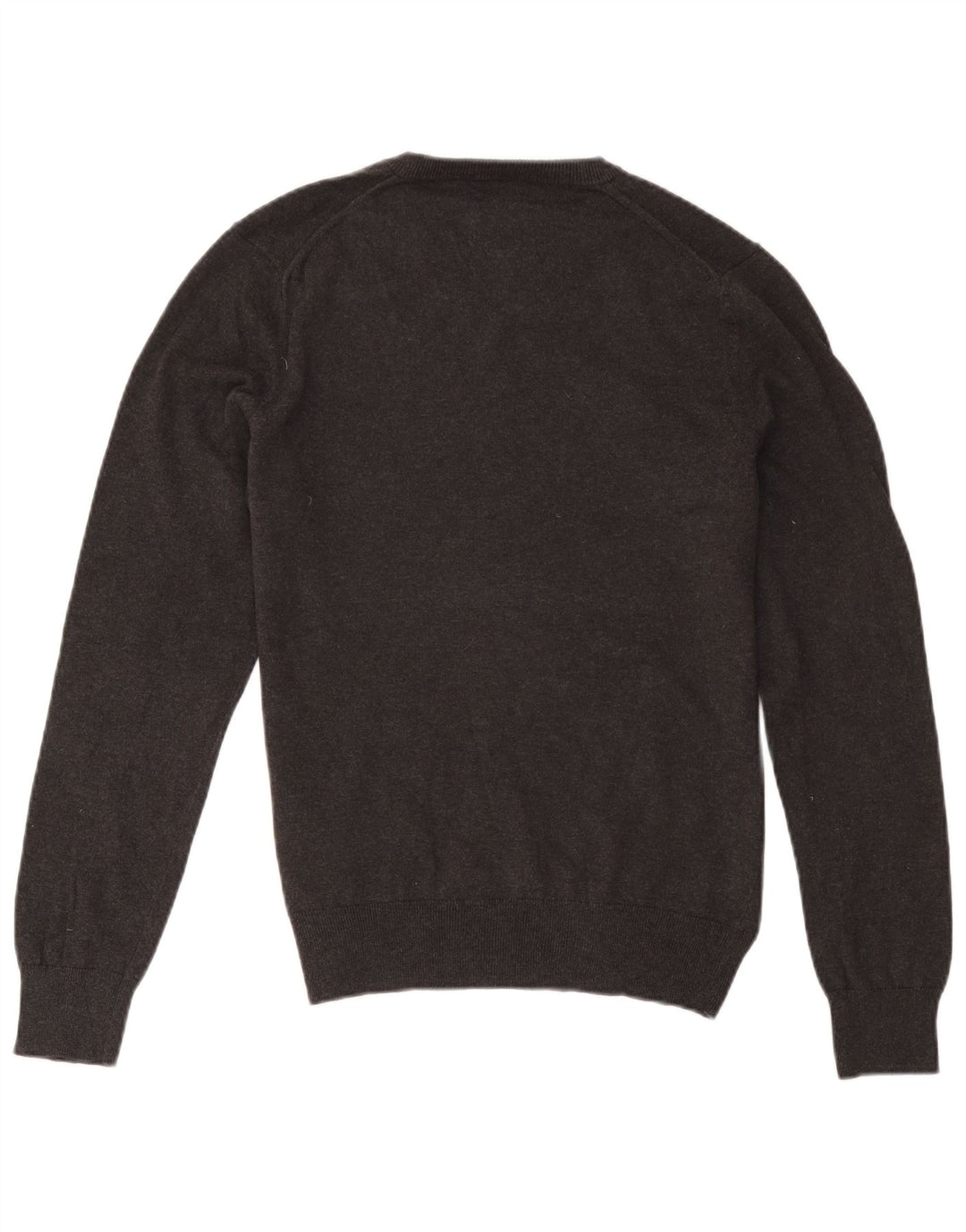 Maglione da uomo con scollo a V Marks & Spencer in cotone grigio medio