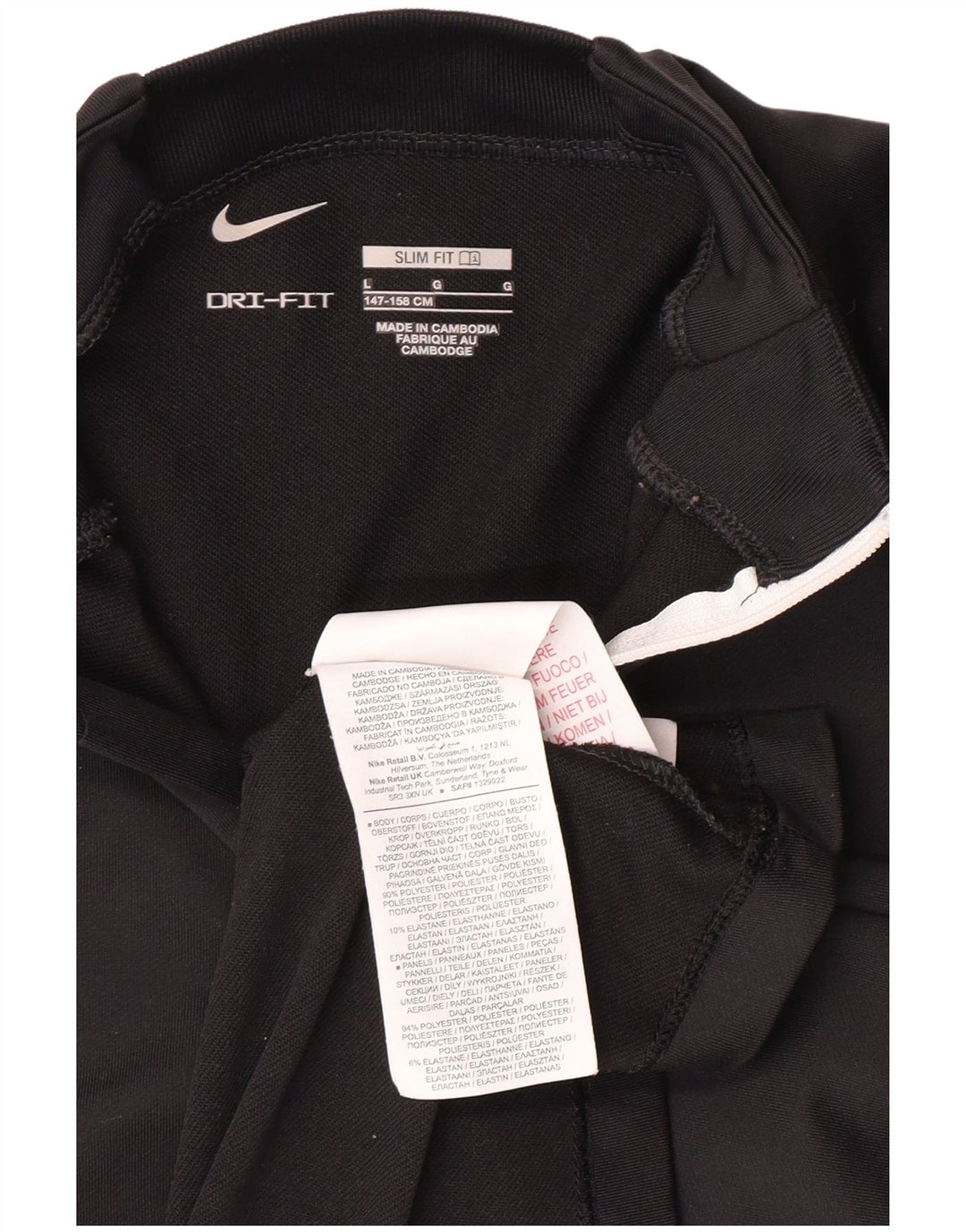 Top da tuta NIKE da ragazzo Dri Fit Slim Fit Pullover 12-13 anni Large Nero