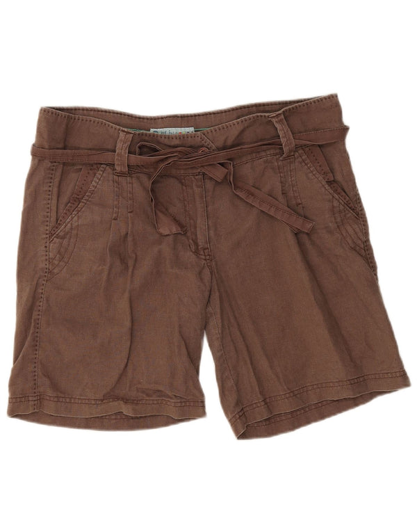 Pantaloncini chino da donna Fat Face UK 14 Large W34 Lino marrone