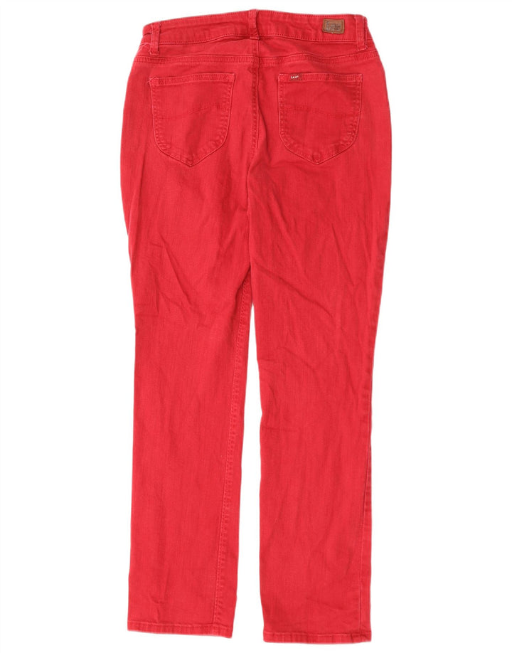 Jeans dritti Lee da donna a vita media, vestibilità regolare, US 8 medi W30 L29 rossi