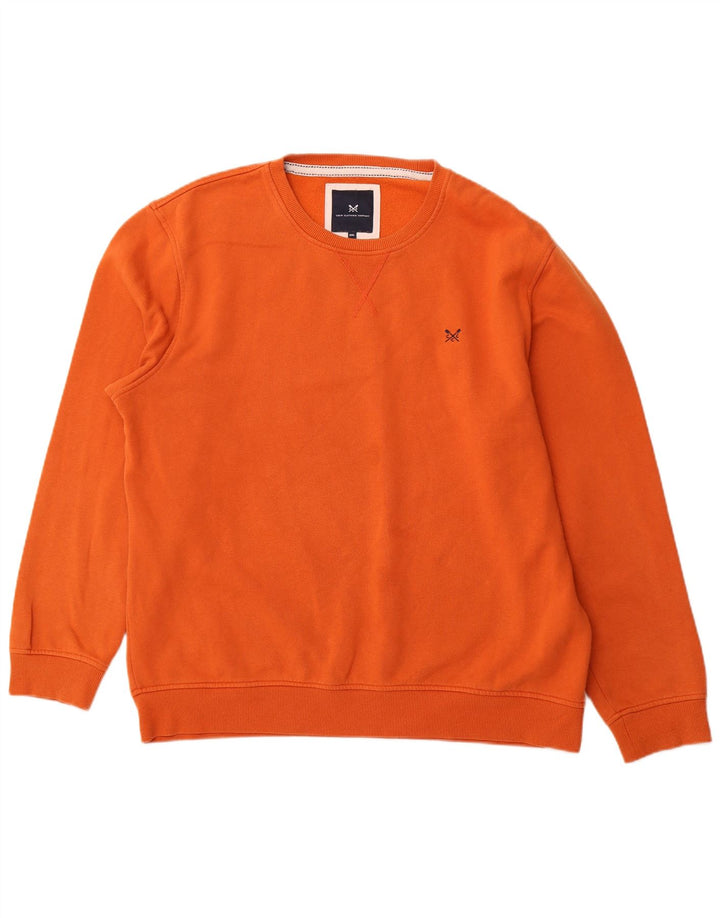CREW CLOTHING Felpa da uomo Maglione 2XL Cotone arancione