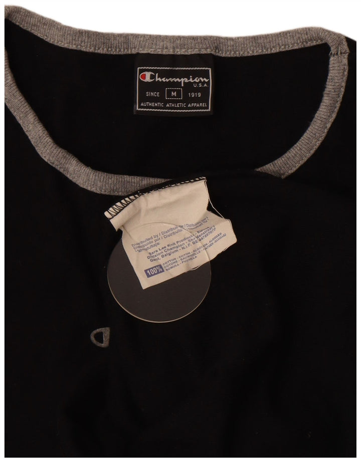 T-shirt da donna Champion Top UK 12 cotone nero medio