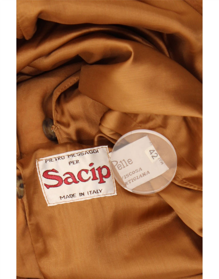 Giacca Donna Camoscio VINTAGE IT 42 Pelle Beige Medio