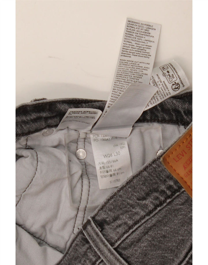 Jeans dritti Levi's 501 da donna W26 L30 cotone grigio
